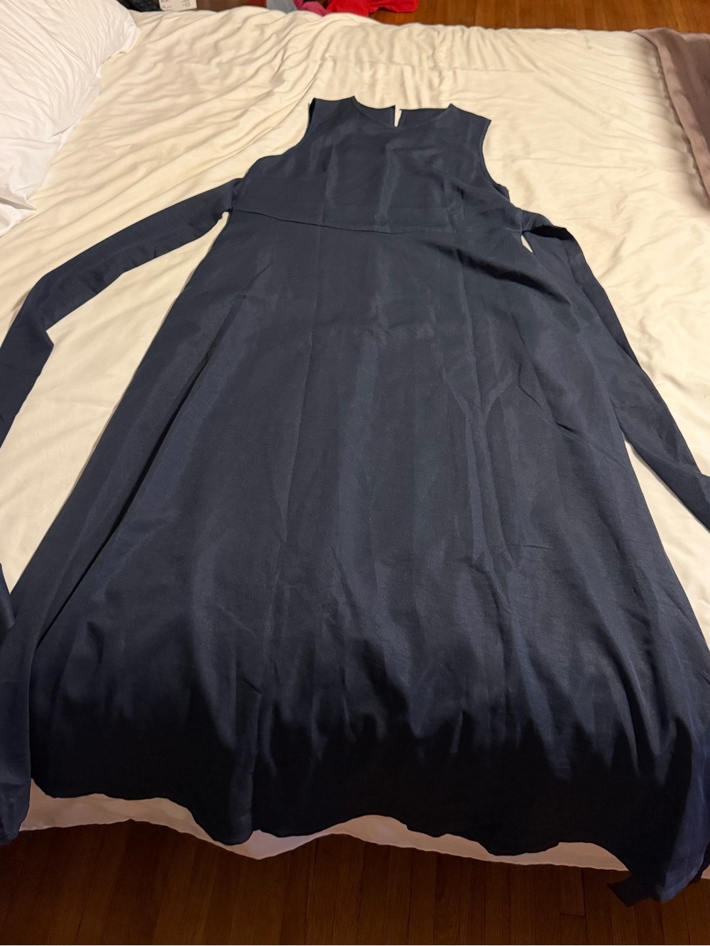SHEIN Navy Sleeveless Tie-Waist Maxi Dress